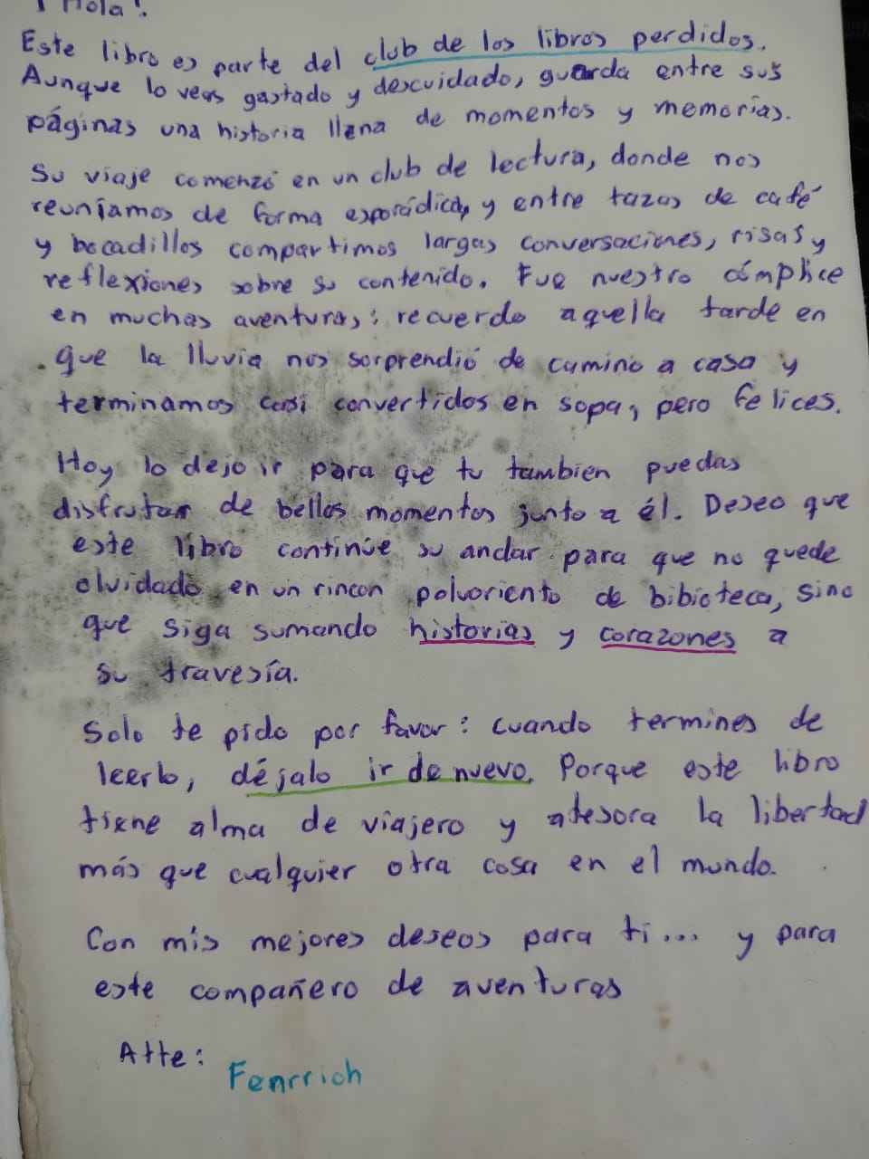 Imagen de la dedicatoria